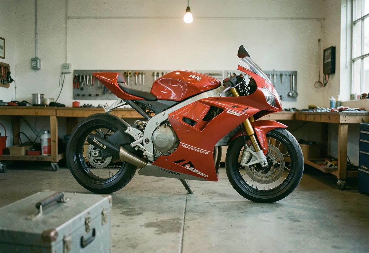Ducati GP Corse R motorcycle in a well-lit workshop, Parts Catalog & Maintenance Tips